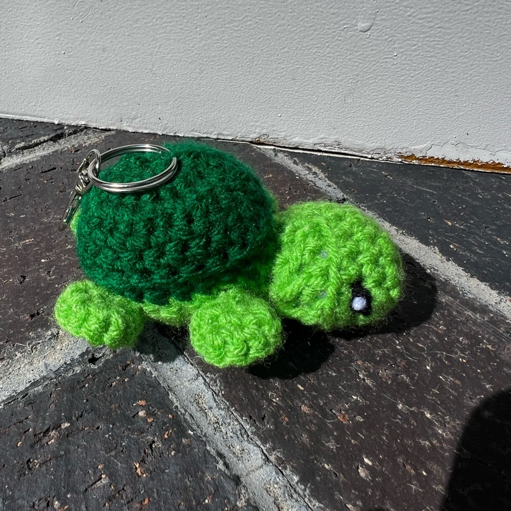 3/$20 Hand Crocheted Baby Sea Turtle Keychain! - Picture 2 of 9